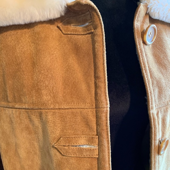 Dennis By Basso 100% Suede Leather Camel Coat Size Medium - Picture 11 of 14